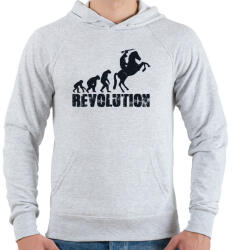 printfashion Forradalom - Férfi kapucnis pulóver - Sport szürke (295010)