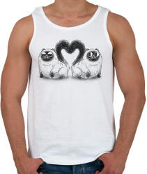 printfashion Perzsa cicák - Férfi atléta - Fehér (13499036)