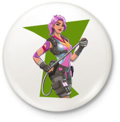 printfashion Fortnite girl - Kitűző, hűtőmágnes - Fehér (3082709)