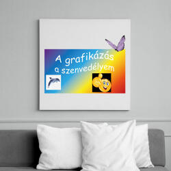 printfashion A grafikázás - Vászonkép - Fehér (12692648)