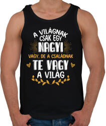 printfashion Te vagy a világ - Nagyi - Férfi atléta - Fekete (11957193)