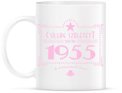 printfashion csillag-1955-pink - Bögre - Fehér (790797)