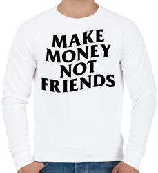 printfashion MAKE MONEY NOT FRIENDS - Férfi pulóver - Fehér (15994978)