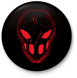 printfashion Terror mask - Kitűző, hűtőmágnes - Fekete (16058598)