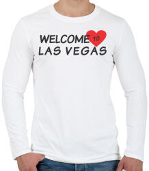 printfashion Welcome to Las Vegas - Férfi hosszú ujjú póló - Fehér (1893687)