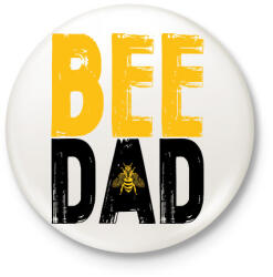 printfashion Bee Dad - Kitűző, hűtőmágnes - Fehér (7129952)