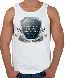 printfashion A tökéletes férfiak március - Férfi atléta - Fehér (6052638)