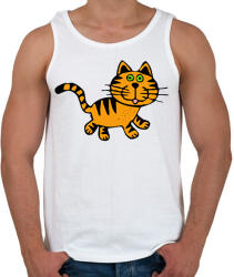 printfashion Macska - Férfi atléta - Fehér (10286439)