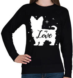 printfashion My love- Yorkie - Női pulóver - Fekete (11548901)