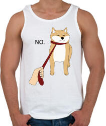 printfashion Shiba inu NEM sétál - Férfi atléta - Fehér (5234240)