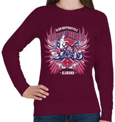 printfashion Mocskos motorok - Női pulóver - Bordó (173152)