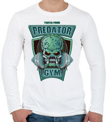 printfashion Predator Gym - Férfi hosszú ujjú póló - Fehér (957050)