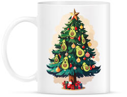 printfashion Avokádós karácsonyfa - Bögre - Fehér (14906447)