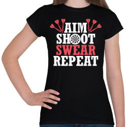 printfashion Célozz, lőjj - Női póló - Fekete (11740213)
