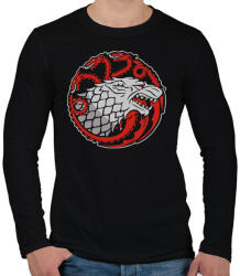 printfashion Stargaryen - Férfi hosszú ujjú póló - Fekete (1503186)