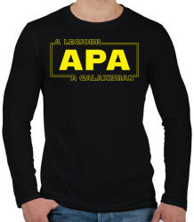 printfashion legjobb-apa-star-wars-classic - Férfi hosszú ujjú póló - Fekete (986121)