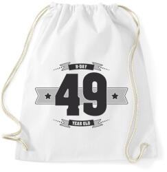 printfashion b-day-49-dark-lightgrey - Sportzsák, Tornazsák - Fehér (512361)