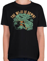 printfashion Nincs wifi - Gyerek póló - Fekete (1459084)
