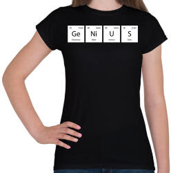printfashion GeNiUS (Periódusos rendszer) - Női póló - Fekete (11474514)