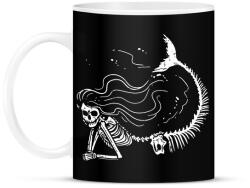 printfashion Csontváz sellő - Bögre - Fekete (13847904)