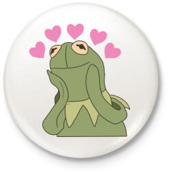 printfashion Kermit in love - Kitűző, hűtőmágnes - Fehér (3090425)