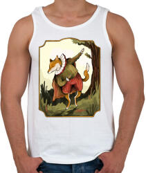 printfashion Vintage róka - Férfi atléta - Fehér (13245070)