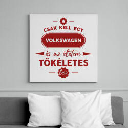 printfashion Csak kell egy Volkswagen - Vászonkép - Fehér (7200052)