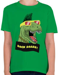 printfashion Trex rock - Gyerek póló - Zöld (7803931)