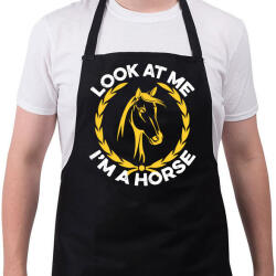 printfashion Look I'm a horse - Kötény - Fekete (4936157)