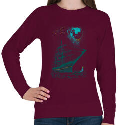 printfashion Vihar - Női pulóver - Bordó (182036)