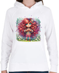 printfashion Szeretlek - Női kapucnis pulóver - Fehér (15601847)