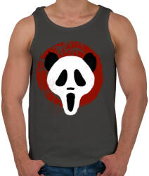 printfashion Panda Sikoly - Férfi atléta - Sötétszürke (81166)