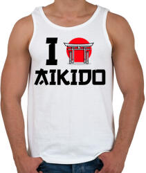 printfashion I love Aikido - Férfi atléta - Fehér (9445357)
