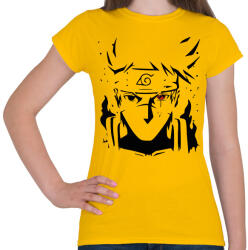 printfashion Kakashi fekete - Női póló - Sárga (5756025)