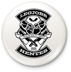 printfashion Legjobb hentes - Kitűző, hűtőmágnes - Fehér (3083428)