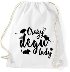 printfashion Őrült degus hölgy - Sportzsák, Tornazsák - Fehér (14473339)