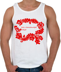 printfashion Szelíd szitkok - a teremburáját - Férfi atléta - Fehér (15198990)