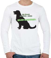 printfashion Golden retriever - Férfi hosszú ujjú póló - Fehér (13984850)