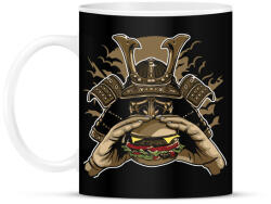printfashion Szamuráj hamburger - Bögre - Fekete (1205506)