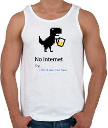 printfashion No internet - Try: Drink another beer - Férfi atléta - Fehér (2322270)