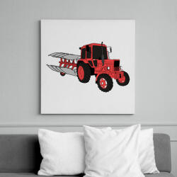 printfashion traktor - Vászonkép - Fehér (6639361)
