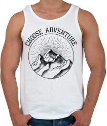 printfashion Choose adventure - Férfi atléta - Fehér (6867917)