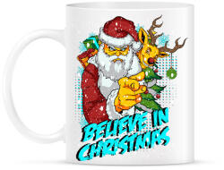 printfashion Hiszek a Karácsonyban - Bögre - Fehér (788301)
