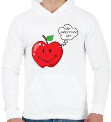printfashion Sőt. . még seretlek is! - Férfi kapucnis pulóver - Fehér (2186868)
