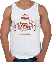 printfashion since-1938-red-black - Férfi atléta - Fehér (524211)