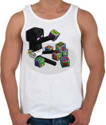 printfashion Minecraft bébi enderman - Férfi atléta - Fehér (1594026)