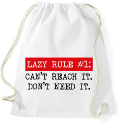 printfashion Lazy rule #1 - Sportzsák, Tornazsák - Fehér (7532232)