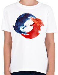 printfashion Ying Yang - Gyerek póló - Fehér (243127)