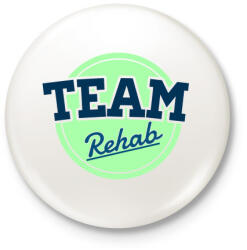 printfashion TEAM Rehab Green - Kitűző, hűtőmágnes - Fehér (3074918)