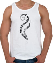 printfashion Maori hullám - Férfi atléta - Fehér (6005601)